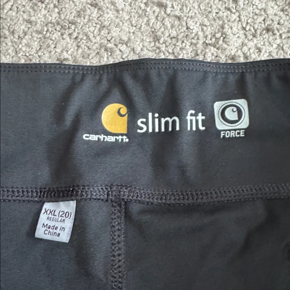 Carhartt Women's Force Utility Knit Leggings slim fit pull on XXL 20 black pants - Picture 5 of 9